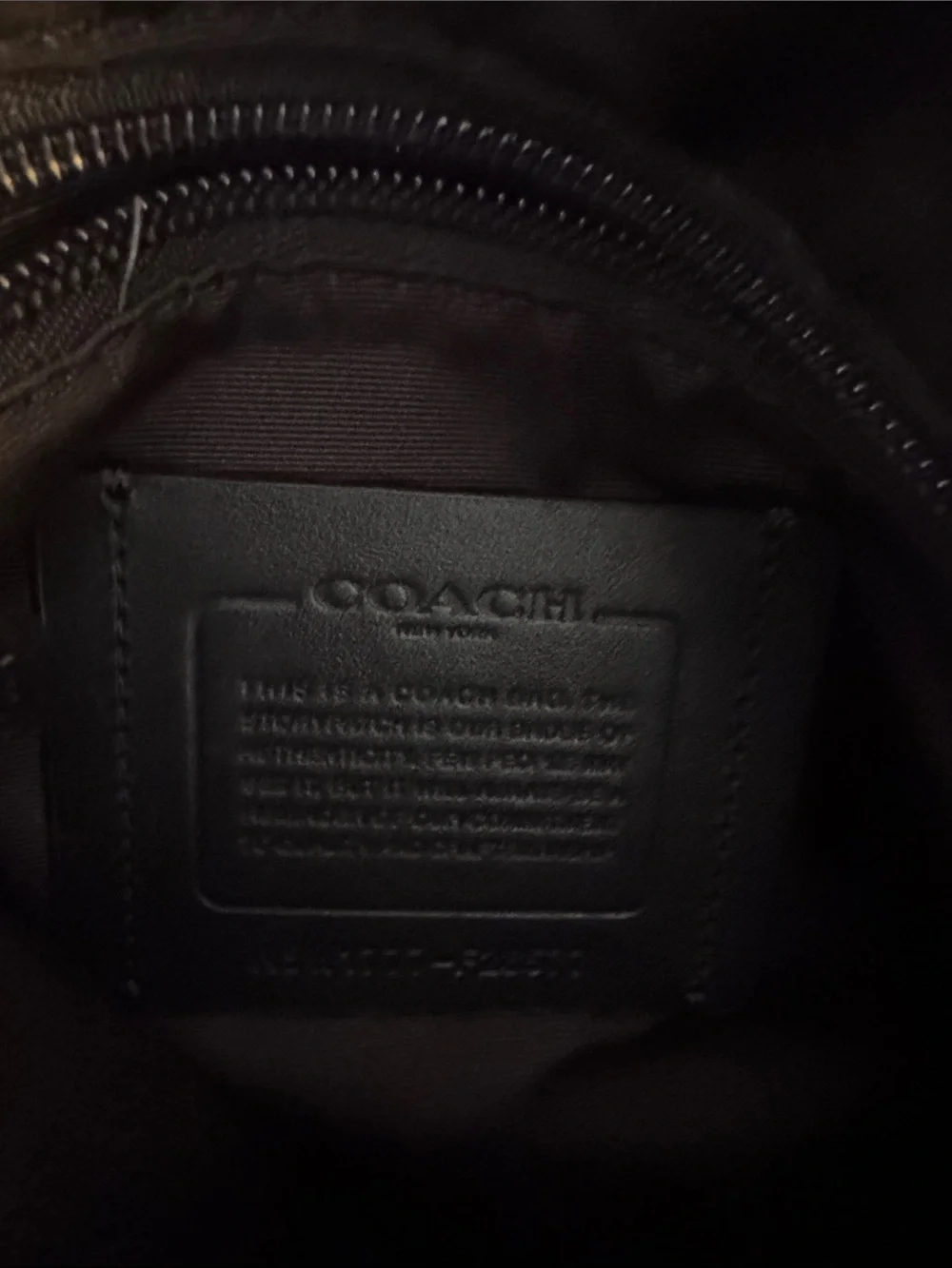 Coach - Black Signature Leather Messenger/Purse Bag